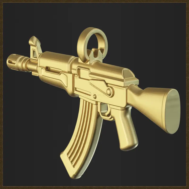 Sturmgewehr-Anhänger-Schmuckdesign 3D-Druckmodell