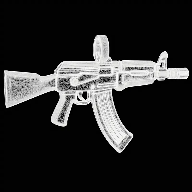 Sturmgewehr-Anhänger-Schmuckdesign 3D-Druckmodell