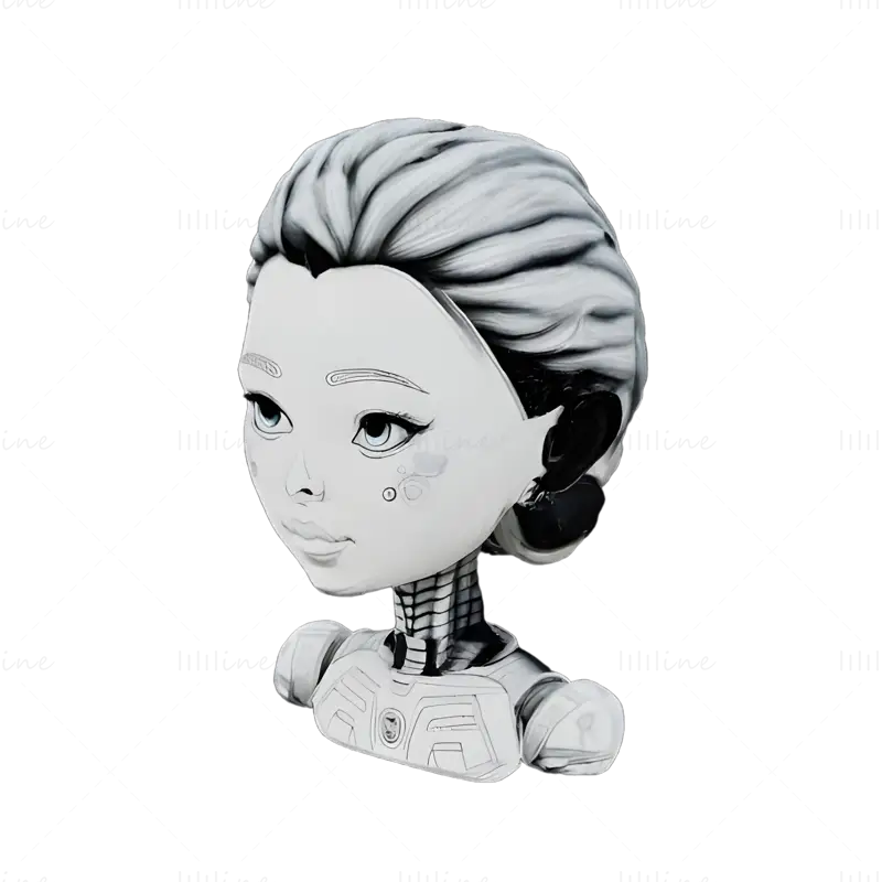 Zbirka 3D tiskanih modelov AstroDroid Girl Bust