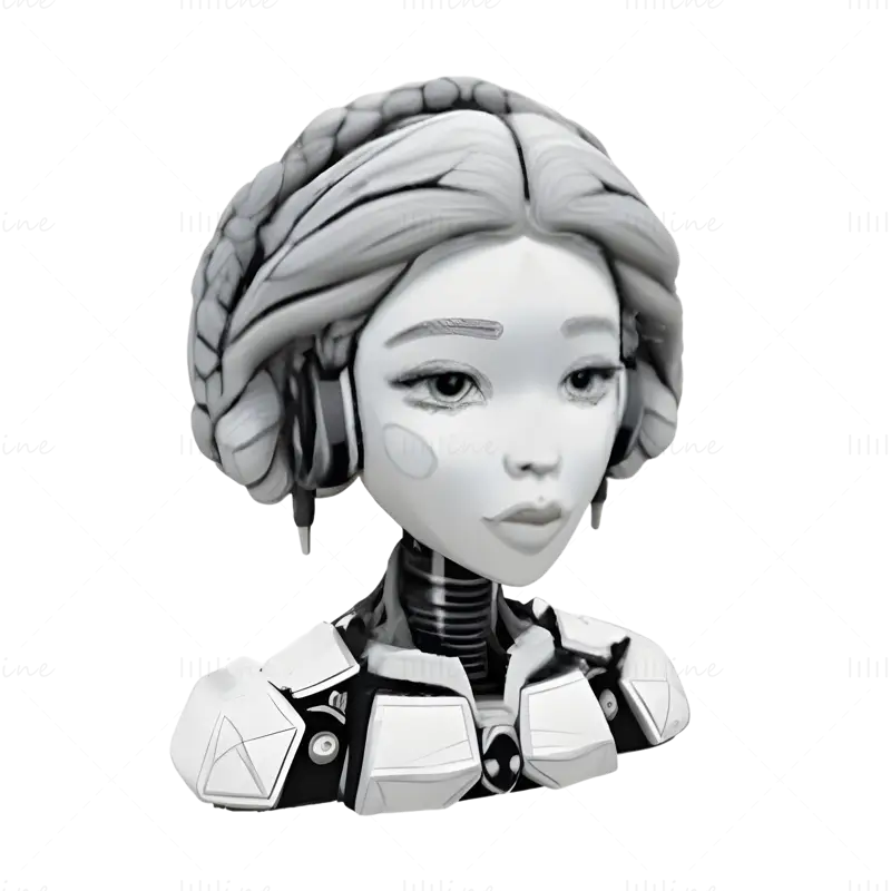 Zbirka 3D tiskanih modelov AstroDroid Girl Bust