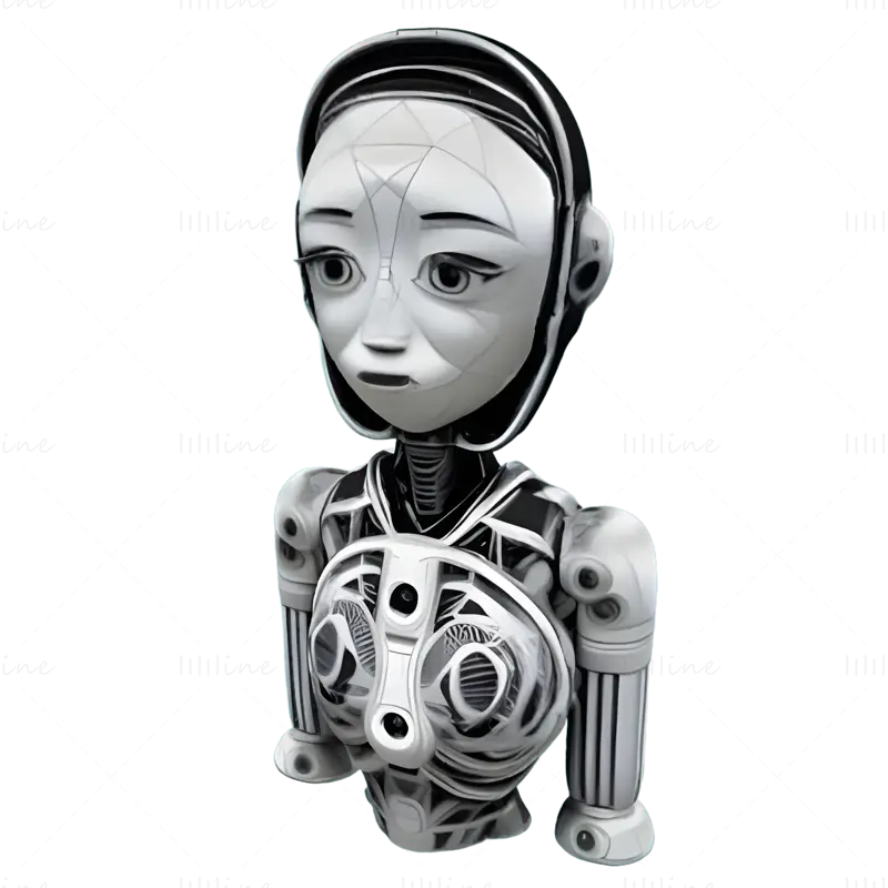 Zbirka 3D tiskanih modelov AstroDroid Girl Bust