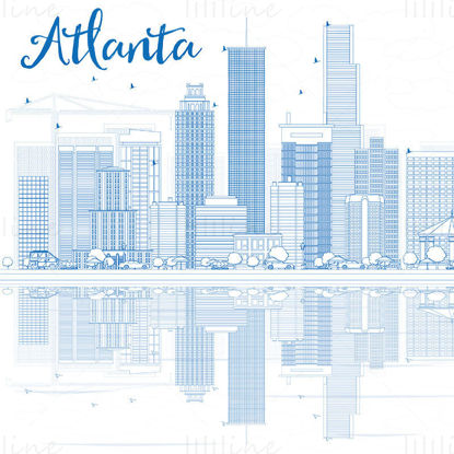 Atlanta manzarası vektör çizim