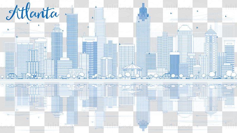 Atlanta Skyline vector illustration
