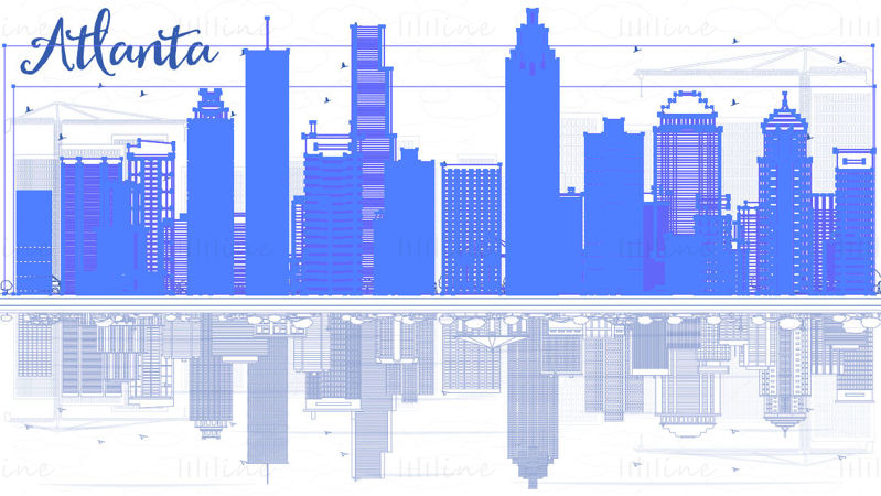 Atlanta Skyline vector illustration