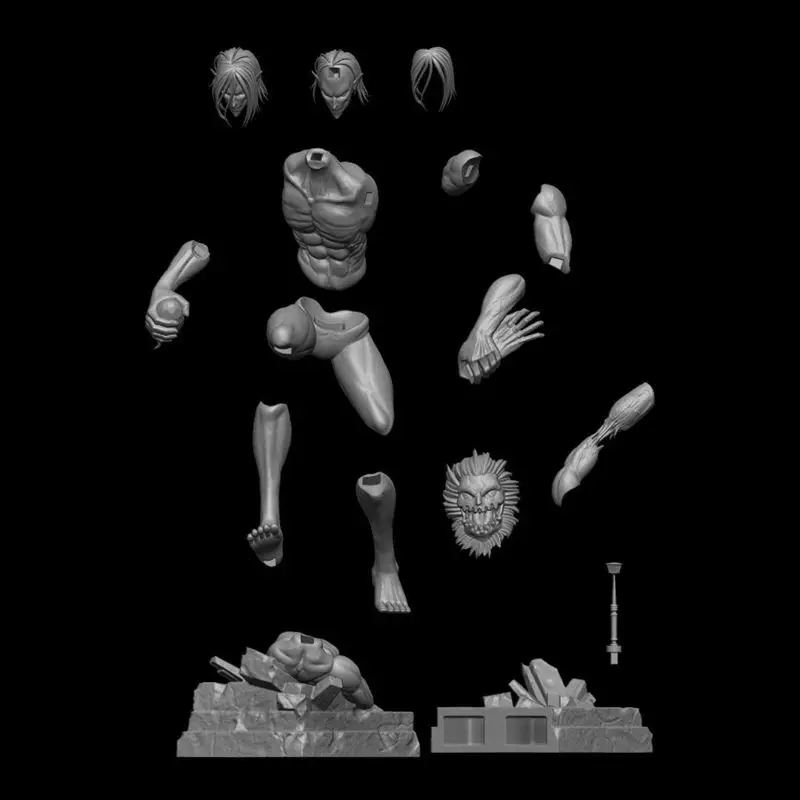 Attack Titan VS Jaw titan 3D print model STL