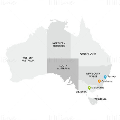 Avustralya harita vektörü