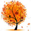 Autumn tree vector illustration