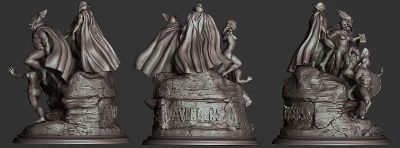 Vengadores Diorama Modelo de impresión 3D STL