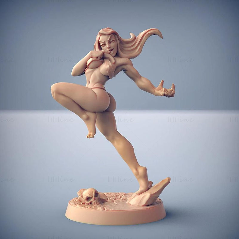 阿雅 - 色欲恶魔 3D 打印模型 STL