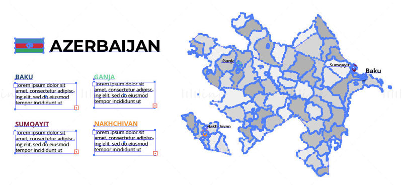 ناقلات خريطة أذربيجان