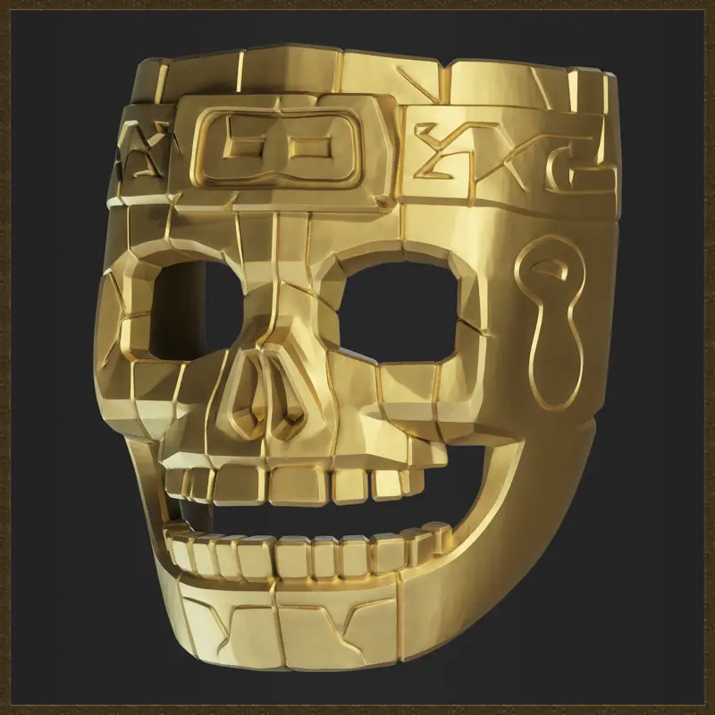 Azték koponyamaszk 3D nyomtatott modell