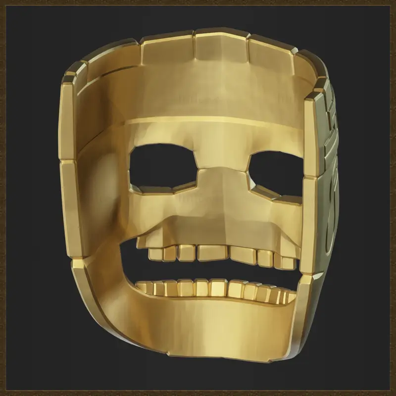 Azték koponyamaszk 3D nyomtatott modell