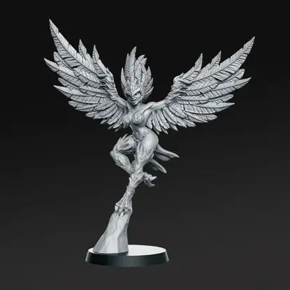 Azzali Harpy Queen Miniatures 3D-Druck Modell STL