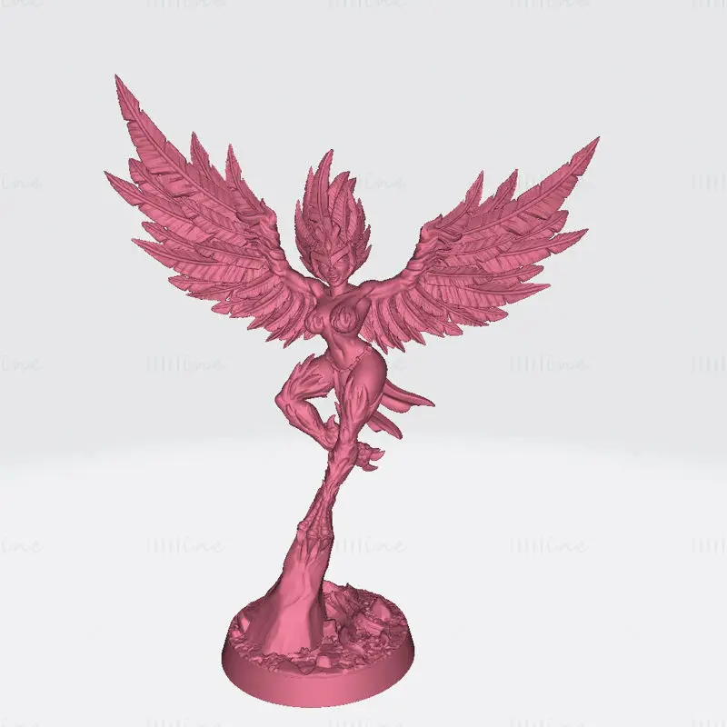 Azzali Harpy Queen Miniaturas Modelo de Impressão 3D STL