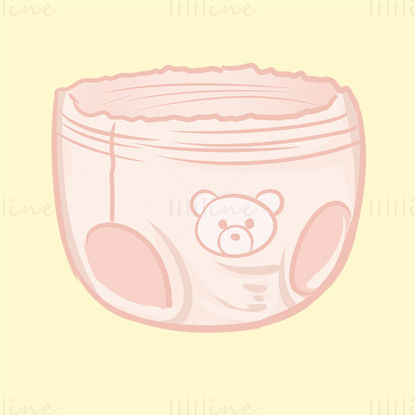 Baby diapers illustration