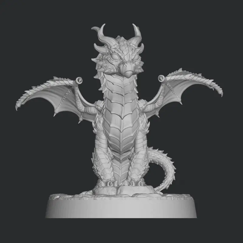 Baby Dragon stl file 3d printing, 3d print file, miniature, superhero, game, cartoon, comic action figure, printables, decorative, fantasy