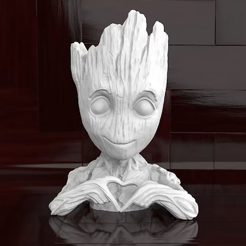 Baby Groot Heart 3D Printing Model STL