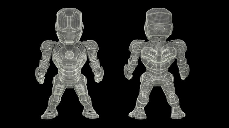 Baby Ironman 3D-model klaar om OBJ FBX STL af te drukken