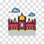 Badshahi Mosque vector illustration