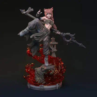 Modelo de impresión 3D STL de Bakaneko Catgirl