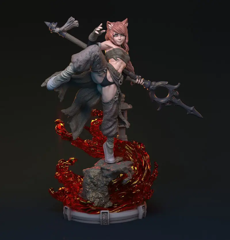 Bakaneko Catgirl 3D Print Model STL