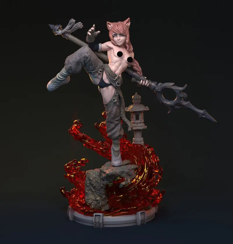 Bakaneko Catgirl 3D-Druck Modell STL