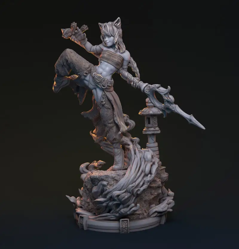 Bakaneko Catgirl 3D Print Model STL