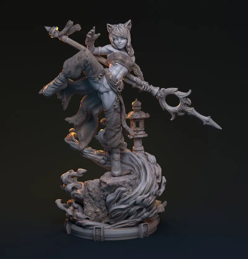 Bakaneko Catgirl 3D-Druck Modell STL