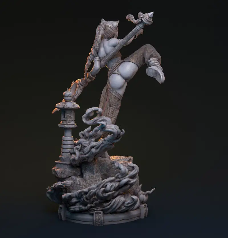 Bakaneko Catgirl 3D Print Model STL