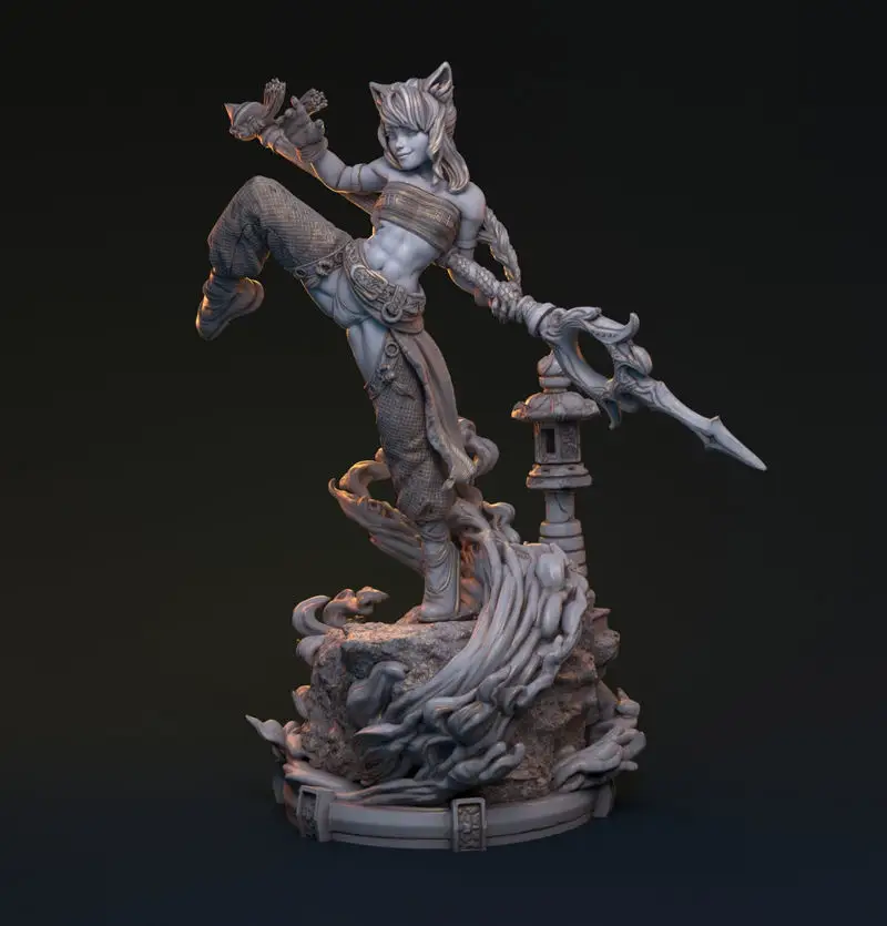 Bakaneko Catgirl 3D Print Model STL