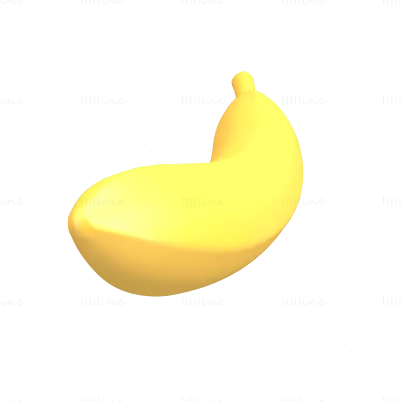 Banane 3D-Symbol