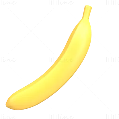 Banaan 3d icoon 03