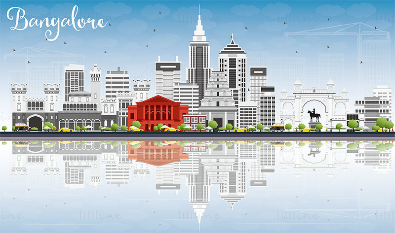 Bangalore Skyline vector illustration