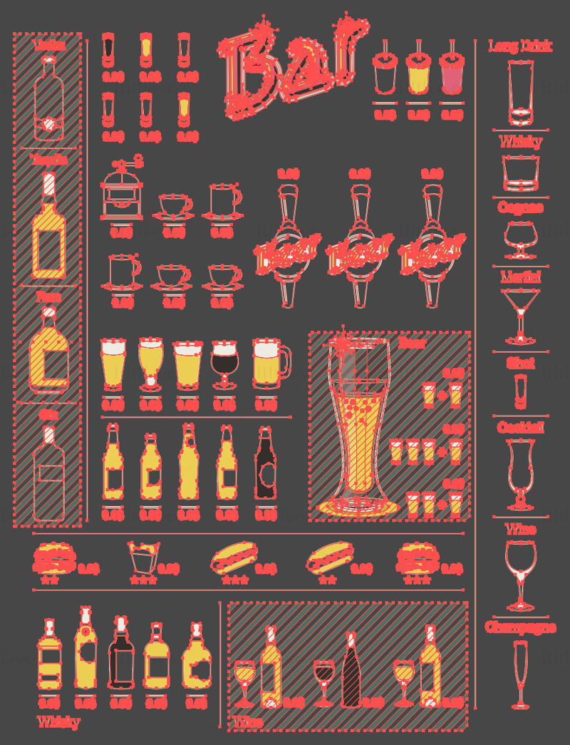 Bar menu vector