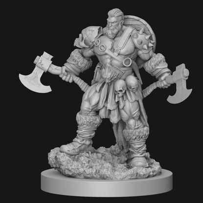 Barbarian warrior 3d printing model stl