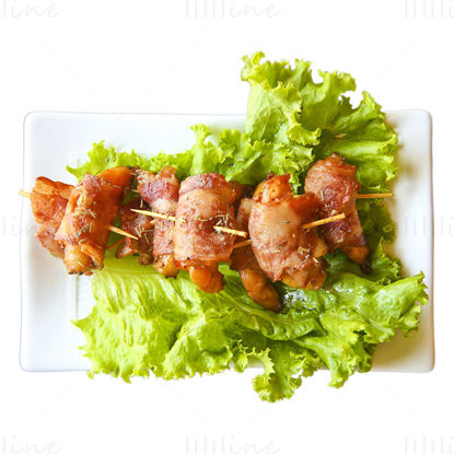 Basil Bacon Shrimp Rolls PNG