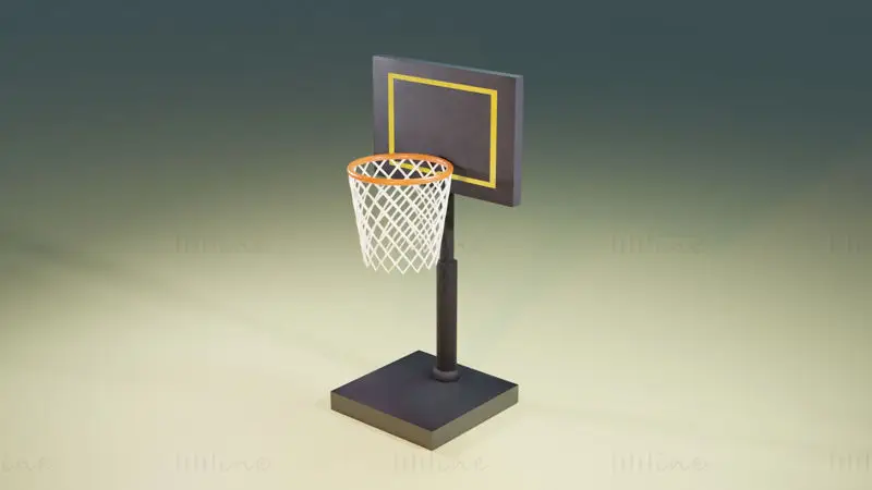 Modelo 3D de anel de basquete