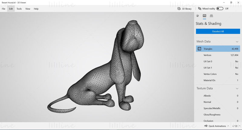 Basset Hound Dog 3D Model Ready to Print