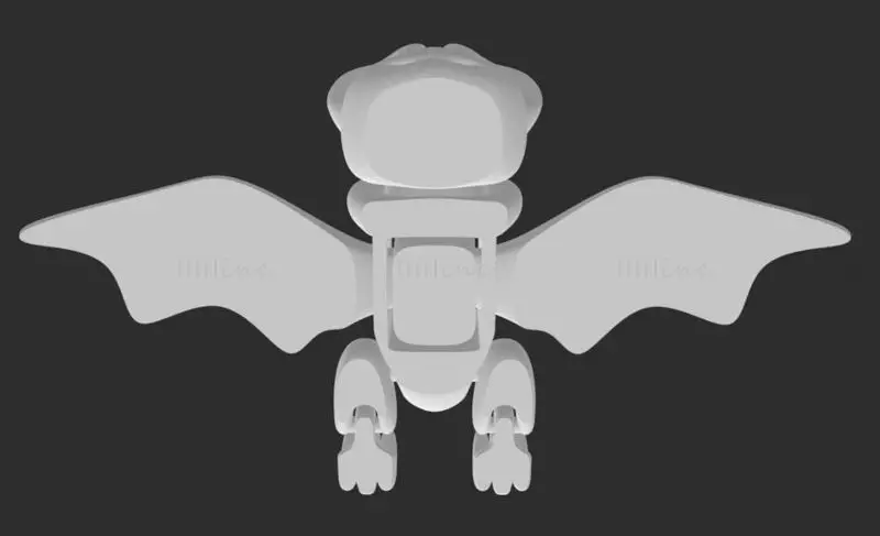 Bat articulated FLEXI 3d printing model STL file