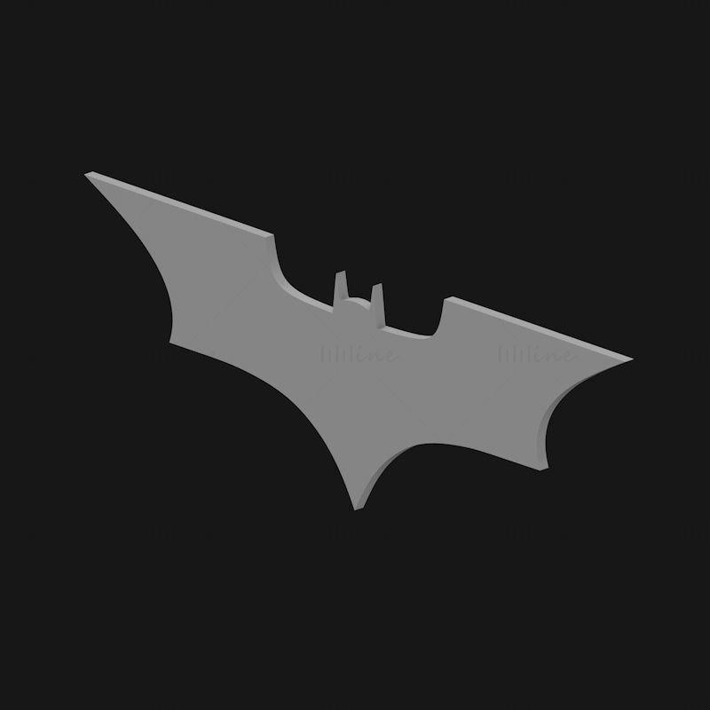 Logo de l'homme chauve-souris batarang modèle d'impression 3d STL