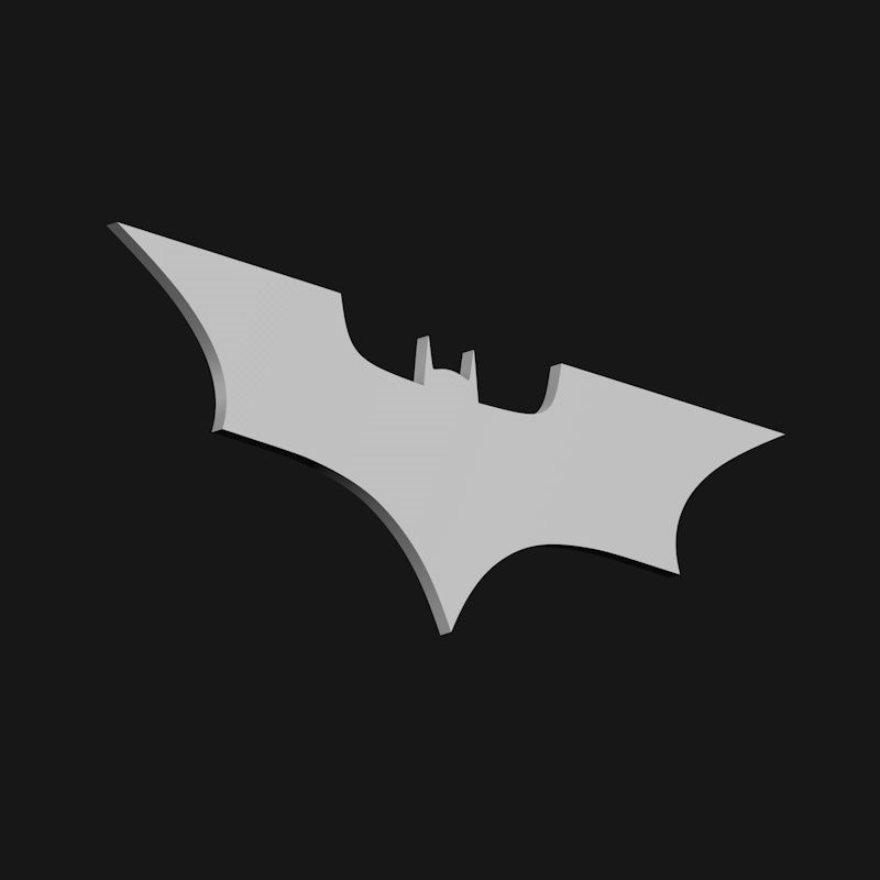 Bat man logo batarang 3d printing model STL