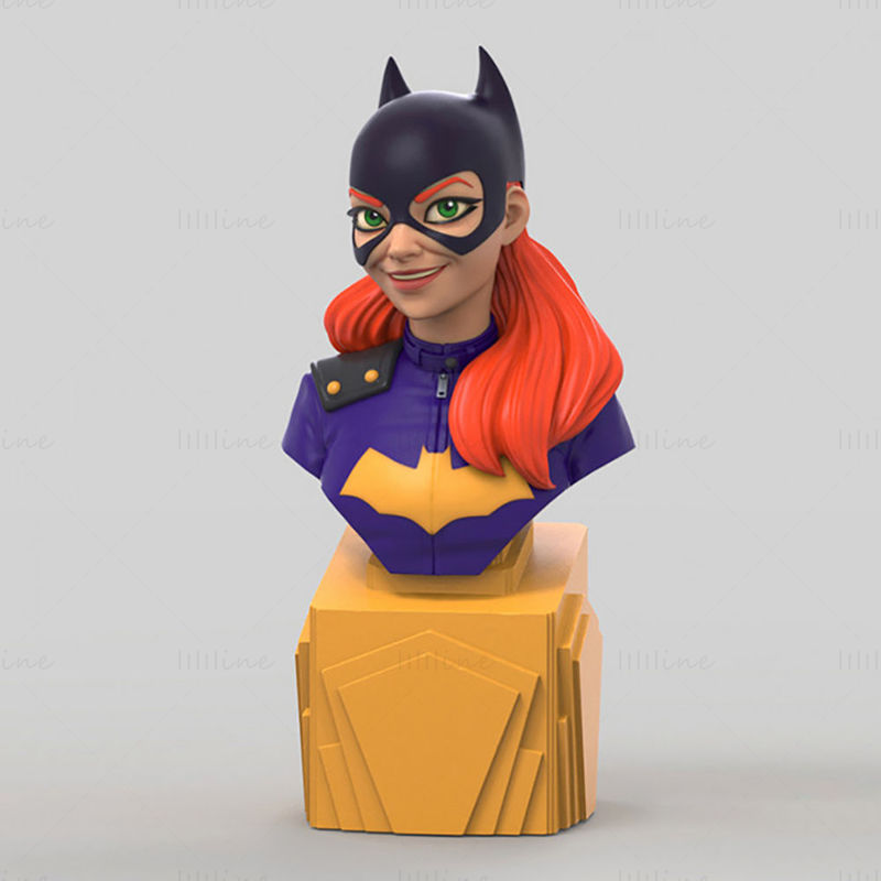 Batgirl Büste 3D-Modell bereit zum Drucken STL