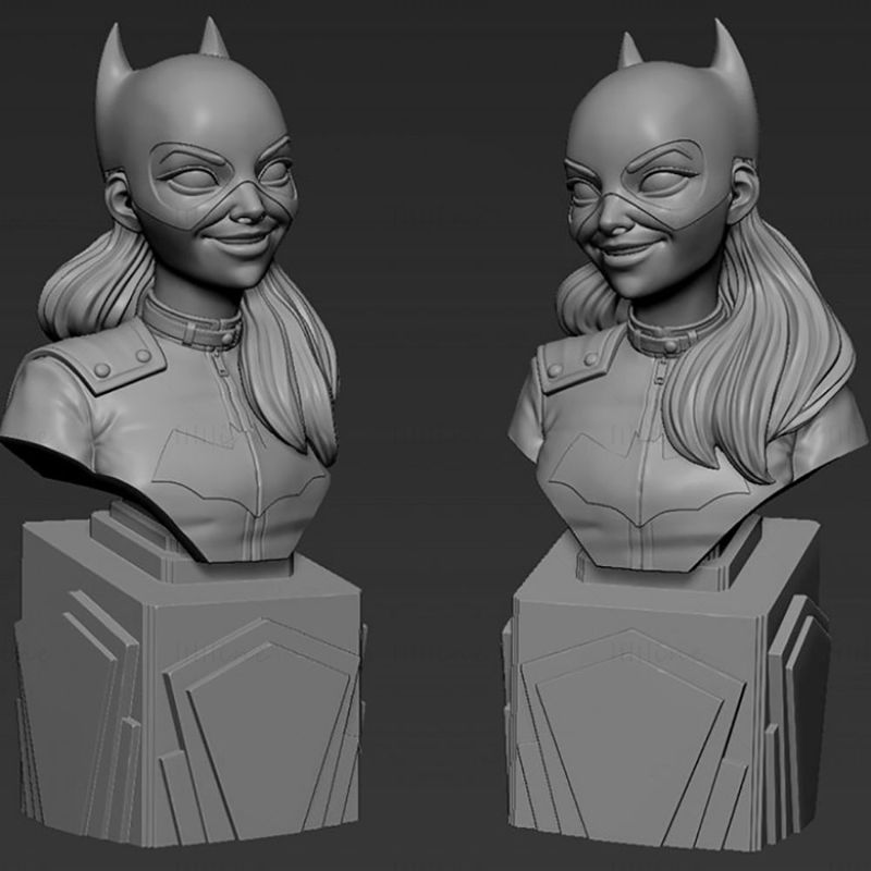 Batgirl Bust 3D Model Ready to Print STL