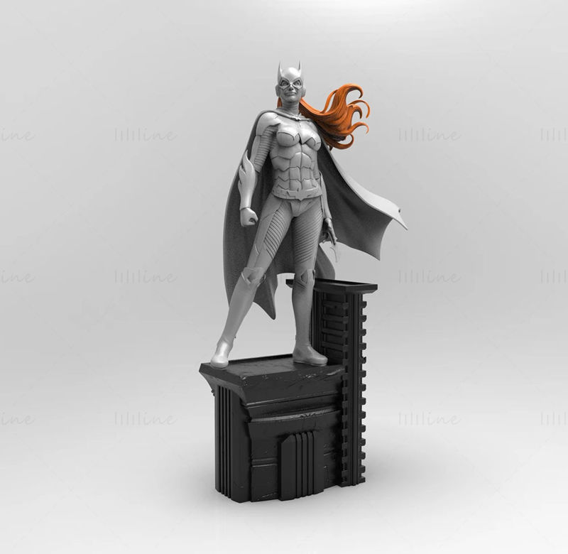 Batgirl DC-beelden 3D-model klaar om STL af te drukken