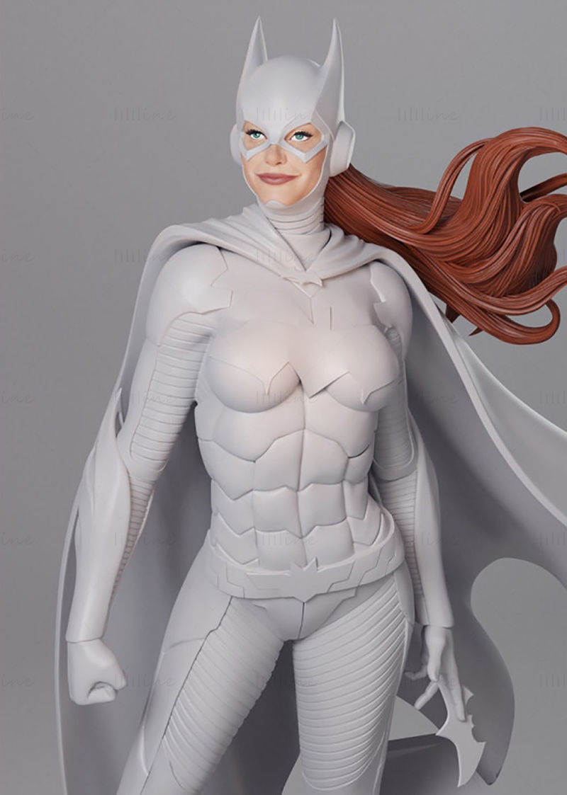 Batgirl DC-beelden 3D-model klaar om STL af te drukken