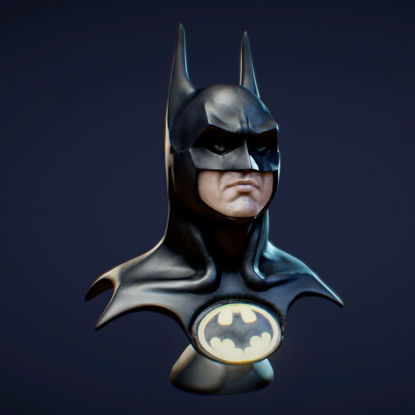 Modelo de impresión en 3D del busto de Batman 1989