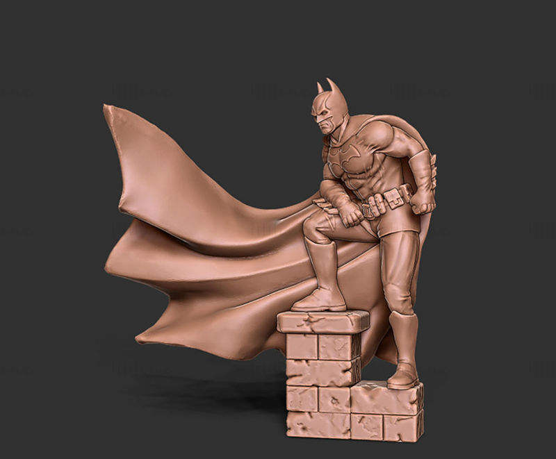 Batman - 3 positurer 3D-utskriftsmodell STL