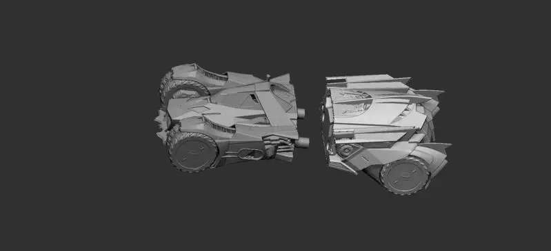 Batman et Batmobile Diorama Modèle d'impression 3D STL