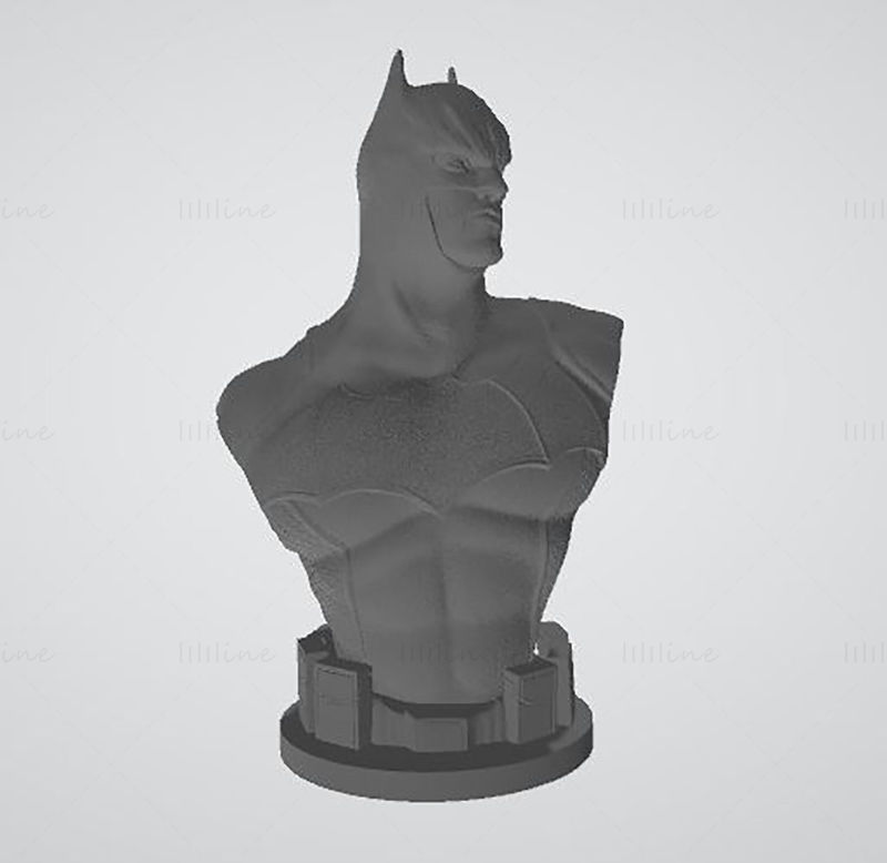 Modelo 3D do busto do Batman pronto para imprimir