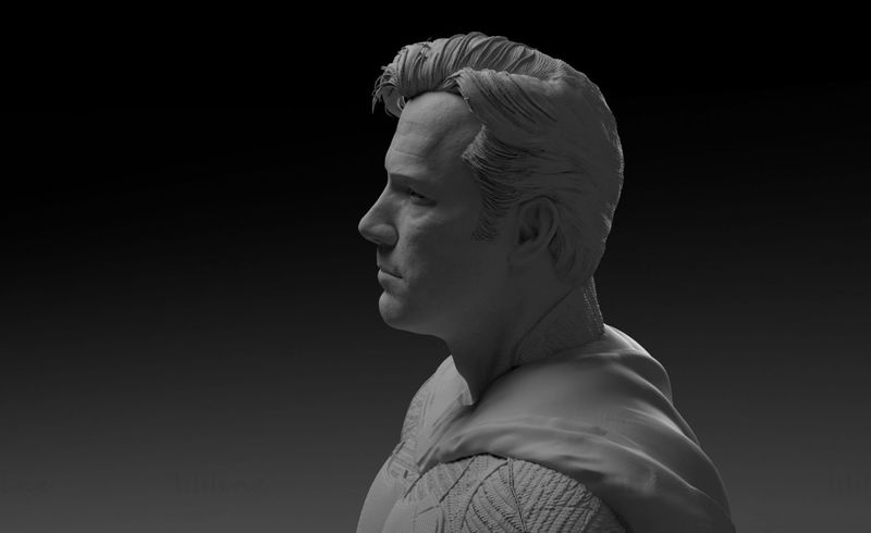 Batman Bust Without Mask 3D Model Ready to Print STL